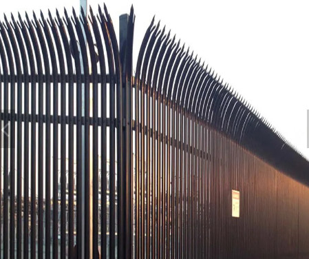 Metal Siyah Güvenlik 6x8 Çelik Piket Çit Mızrak Çit Panelleri Dış Bahçe Galvanizli Zeytin Demir Çelik Çit Panelleri