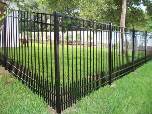 Kolay Montajlı Metal Çit Bahçe Ornamental Çelik Piket Çit Bahçe Ticari Tubular Çit için Kaydırıcı Kapı