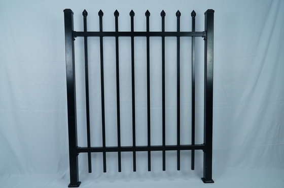 Kolay Montajlı Metal Çit Bahçe Ornamental Çelik Piket Çit Bahçe Ticari Tubular Çit için Kaydırıcı Kapı