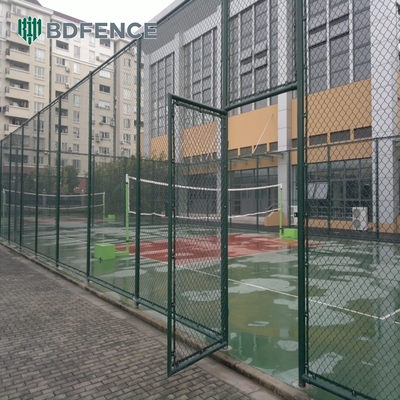 8 Ft Zincir Bağ Çit PVC Kaplı Siyah Vinyl Cyclone Demir Tel Mesh Metal Çit Dış Bahçe Çit Paneli için