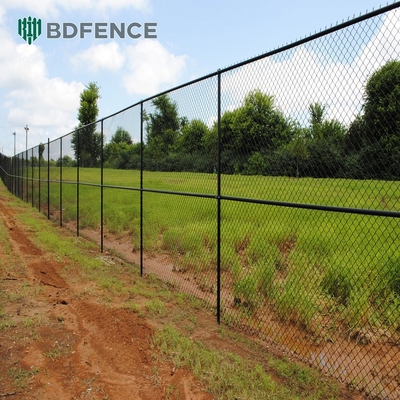 76mm Post Rail Chain Link Çit Spor Alanları ve Bahçeler için mükemmel bir seçim