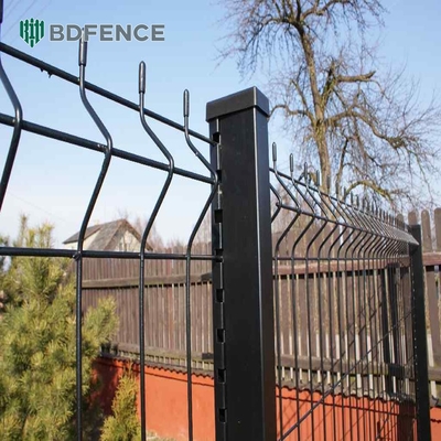 Güvenlik Eğilmiş Metal Pvc Tozla Kaplı 3d Kaynaklı Tel Ağı Çit Panelleri