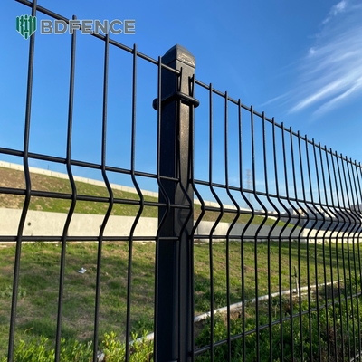 Güvenlik Eğilmiş Metal Pvc Tozla Kaplı 3d Kaynaklı Tel Ağı Çit Panelleri