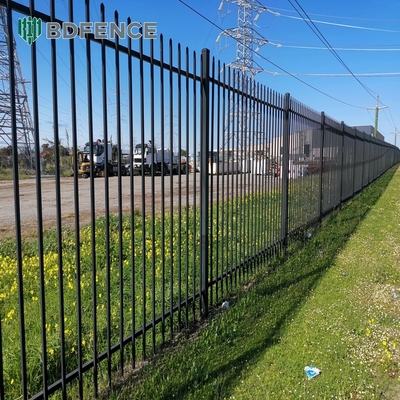 6Ftx8Ft Bahçe Siyah Metal Çitler Paslanmaz Galvanizli Çelik Çit