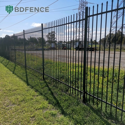 6Ftx8Ft Bahçe Siyah Metal Çitler Paslanmaz Galvanizli Çelik Çit