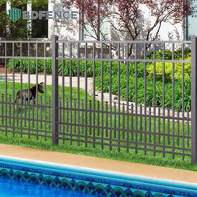 Kanada Pazarı Kolay Kurulu Tozla Kaplı Siyah Çalmalı Demir Çit