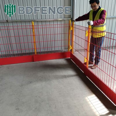 1.5m Yükseklik Kenar Düşme Koruması Ayak Taşı Takımı İçerilen Çelik Kenar Engeller İnşaat Mühendisliği için Kullanılan Çit