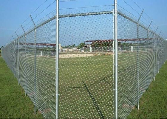 Filipinler için 8 Ft Galvanizli PVC Kaplı Cyclone Wire Mesh Chain Link Fence Roll