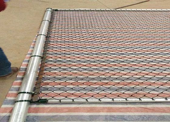8 Ayak Zinciri Bağlantısı Çit Galvanize PVC Kaplama Açı Boyutu 60 * 60mm