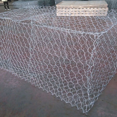 Galvanzied 1.0m Yükseklik Pvc Kaplı Gabion Kutu Tel Güçlü Esneklik Dokuma