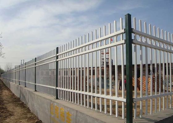 Bahçe Çelik Çit Galvanizli Siyah Mızrak Üstü Tubular Çelik Paneller 1.8*2.4m