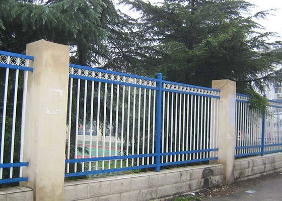 Bahçe Çelik Çit Galvanizli Siyah Mızrak Üstü Tubular Çelik Paneller 1.8*2.4m