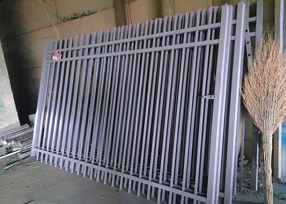 Bahçe Çelik Çit Galvanizli Siyah Mızrak Üstü Tubular Çelik Paneller 1.8*2.4m